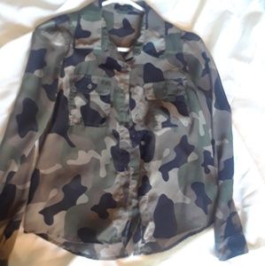 Active duty camouflage green army blouse